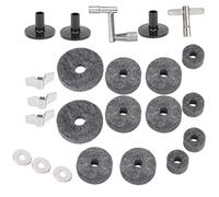 KIMISS Kit Tampone in Feltro per Tamburo, con Rondelle Resistenti (GRAY)