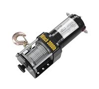 KIMISS Kit Verricello Elettrico 3000 Libbre 24V per ATV UTV, Verricello con Cavo in Acciaio Telecomandato con Mini Staffa, Resistente