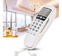 KIMISS KX T888CID Telefono con Display ID Chiamante per Casa e Ufficio - Doppio FSK/DTMF con Schermo LCD - Funzione di Memoria Opzioni Colore Casuali Disponibili (WHITE)