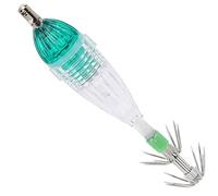 KIMISS Luce con Esca a LED per Pesca - Lampada Subacquea a Luce Verde a Forma di Calamaro con Gancio per la Pesca Notturna