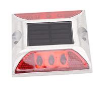 KIMISS Luce del Ponte Solare - 6 Luce per a Energia Solare a LED con Lampada Riflettente a Doppia Faccia Maggiore Sicurezza in Giardini, Marciapiedi e Cantieri (rosso)