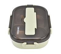 KIMISS Lunch Box Coibentato per Bambini e Adulti - Lunch Box Portatile per Bambini in Acciaio Inossidabile 304 a Quattro Scomparti da 1,3 Litri con Ciotola per Zuppa e Cucchiaio per Bacchette - a