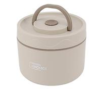 KIMISS Lunch Box Impilabile a 2 Livelli in Acciaio Inossidabile da 550 Ml - Contenitore per Alimenti a Tenuta Stagna per Lavoro, Scuola e Cene all'aperto (Stile isolato, bianco crema)
