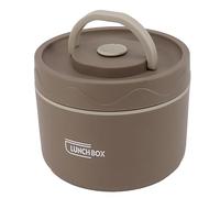 KIMISS Lunch Box Impilabile a 2 Livelli in Acciaio Inossidabile da 550 Ml - Contenitore per Alimenti a Tenuta Stagna per Lavoro, Scuola e Cene all'aperto (Stile isolato, caffè scuro)