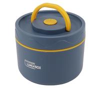 KIMISS Lunch Box Impilabile a 2 Livelli in Acciaio Inossidabile da 550 Ml - Contenitore per Alimenti a Tenuta Stagna per Lavoro, Scuola e Cene all'aperto (Stile isolato, blu del mare profondo)