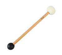 KIMISS Maglio per Batteria con Testa in Feltro Morbido - Martello per Percussioni Antiscivolo per Grancassa - Bacchetta in Legno per una Migliore qualità del Suono e Comfort (Bianco e Nero SP 04 23cm)