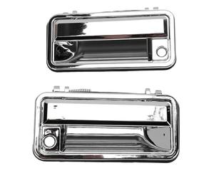 KIMISS Maniglie per Porte Esterne Cromate da 2 Pezzi, Interamente in Metallo, Set di Maniglie per Porte Esterne Anteriori Sinistra Destra con Cilindri di Bloccaggio e Chiavi per SUV