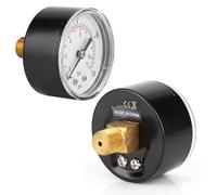 KIMISS Manometro 50mm Quadrante Resistente All'Erosione Connessione | Componenti in ottone durevoli, scala chiara, adatti a vari fluidi, raccordo 1/4 BSPT, misurazioni precise della pressione