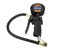 KIMISS Manometro Digitale per Pneumatici e Pompa di Gonfiaggio - Compatibilità Auto, Moto e Biciclette - Display LCD, Valvola di Spurgo, Costruzione in Lega di Zinco