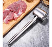 KIMISS Martello del Tensero di Carne in Acciaio Inossidabile - Martello a Doppio Lato per un Po 'di Carne di in Cucina - Design Ergonomico con Gancio per la Conservazione