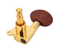 KIMISS Meccaniche per Accordature per Chitarra con Bloccaggio - Pioli 3L3R per Chitarre Elettriche e Acustiche - Set di Piroli Durevoli in Argento (GOLD)