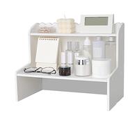 KIMISS Mensola in legno per desk Multi Layer Lagers Rack Mini Bookshelf Cosmetics Organizer per la massima memoria e comodità (S)