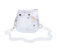 KIMISS Mini Borsa a Tracolla per Fotocamera per Mini 11/9/8 - Custodia in PVC Trasparente con Copriobiettivo Rimovibile (PINK)