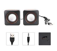 KIMISS Mini Cube USB, Altoparlante Cablato per Desktop Portatile Piccolo Desktop Altoparlanti Jack Stereo da 3,5 Mm PC Computer (Doppia Traccia) (binaurale)