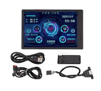 KIMISS Mini Monitor USB IPS da 3,5 Pollici, Display Dati CPU PC, Pannello Sensore PC, Monitor Temperatura Computer, Schermo di Visualizzazione Temperatura Custodia PC