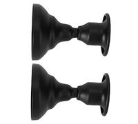 KIMISS Mini Portacandele retrò in Stile Europeo da 2 Pezzi - Elegante Candeliere a Doppio Uso in Ferro Battuto per la Decorazione della Scrivania e le Occasioni Speciali (BLACK)