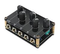 KIMISS Mixer Audio a 4 - Mini Console Portatile con Scheda Audio per Streaming Live, Mixer Stereo Passivo con Uscita di Alta qualità
