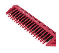 KIMISS Modellazione di Acconciature per Capelli per la Cura dei Capelli - Pettine di Salone Leggero con Maniglia Non Slittata Testurizzata, 3 File di Design dei Denti, Coda Appuntita per (rosso)