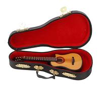 KIMISS Modello di Chitarra Elettrica in Miniatura in Tiglio e Metallo - Splendido Mini Strumento Musicale Ornamentale per la Decorazione della Casa e dell'ufficio (Chitarra a spalla mancante da 13