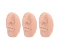 KIMISS Modello di Naso in Silicone Morbido Ed Elastico 3 Pezzi con Bocca per la Pratica del Piercing e l'esposizione - Ideale per Piercer Principianti e Studenti di Medicina (Colore della pelle