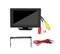KIMISS Monitor per auto, schermo LCD in plastica TFT 4,3 pollici 3 W Monitor retrovisore a 2 vie con ingresso AV monitor HD per telecamera retromarcia DVD