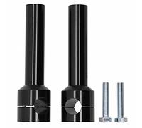 KIMISS Morsetti per Manubrio 25 Mm, Manubrio in Lega di Alluminio per Moto Riser per Manubrio Kit Adattatore per Morsetto di Montaggio Modifica Inserti per Riser Rotondi (2 Pezzi)(nero)