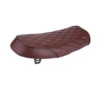 KIMISS Motorcycle Sea, PU Cuscino per sedile moto in pelle PU Cuscino per sella piatta Cafe Cafe Racer vintage per CG125 GN CG CB400SS(Marrone)