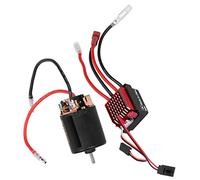 KIMISS Motore A Spazzole 540 con ESC da 360 A e Spina A T per Auto RC 1/10 - Coppia Elevata, Caratteristiche Efficienti e Protettive per Prestazioni Migliorate (55T)