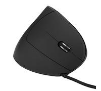 KIMISS Mouse da Gioco Verticale Ottico Ergonomico 6D - Regolabile 800-3200 DPI, Wireless 2.4G, Indicatori LED, Design Anti-sudore, per Giochi e Uso in Ufficio (BLACK)