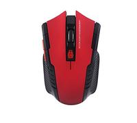 KIMISS Mouse da Gioco Wireless da 2,4 GHz, PC e Laptop Mouse Ottico Portatile, DPI 800/1200, Design Ergonomico, Durata della Batteria Ricaricabile Fino a 6 Mesi, Adattamento / (rosso)