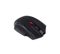 KIMISS Mouse da Gioco Wireless da 2,4 GHz, PC e Laptop Mouse Ottico Portatile, DPI 800/1200, Design Ergonomico, Durata della Batteria Ricaricabile Fino a 6 Mesi, Adattamento / (BLACK)
