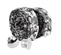 KIMISS Nastro Manubrio per Bici da Strada Camouflage Manubrio Avvolgente Schiuma di Gomma 2 Pezzi Ciclismo Bici da Strada Manubrio per Bicicletta Nastro Avvolgente per Manubrio 2 Tappi (Nero+Bianco)