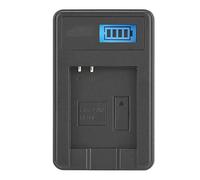 KIMISS NB6L Caricabatteria USB Display LCD a Slot Singolo Smart Compatibile con SX710 SX610 SX520 SX700 SX600 D30 SX500 Plastica Nera