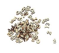 KIMISS Numeri di Legno, 200 Pezzi L Wooden 0-9, un Foglio di Tronchi Fai-da-te per Bambini Numeri di Legno di per gli Abbellimenti Artigianali Artigianato, Decorazioni per Display, Casa 15mmx3mm