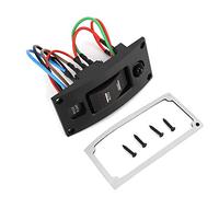 KIMISS ON-OFF Deluxe LED Pompa di sentina a bilanciere Pannello interruttori e interruttore impermeabile IP66 12-24V Boat Marine (nero)