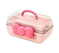 KIMISS Organizzatore di Oggetti per l'arte - Scatola di Immagazzinaggio da Scrivania a 3 Livelli Coperchio Trasparente Contenitore per Organizzazione da Scrivania con Griglie Multiple di Grande