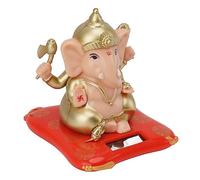 KIMISS Ornamento Ganesha Ad Energia Solare - Statua del Dio Elefante indù del Buddha Indiano Ganesh - Ornamento Danzante per Cruscotto Ad Energia Solare per Casa, Giardino, Auto