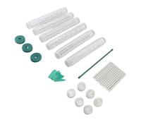 KIMISS Pali di Muschio in Plastica Impilabili da 6 Pezzi per Monstera e Piante Rampicanti - Supporto per Piante da Interno/Esterno da 10 Pollici per in Vaso e Giardino