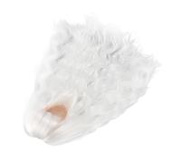 KIMISS Parrucca Lunga Riccia per Bambola, Sostituzione dei Capelli della Bambola per Testa di da 7,3-8,3 Pollici, Design Morbido e Dritto per Progetti Fai da Te (WHITE)