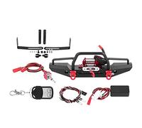 KIMISS Parte Anteriore in Lega di Alluminio, Verricello per 4 Rc Verricello Cingolato Rc Paraurti con Accessori High Car Crawler Upgrade Part