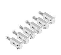KIMISS Parti per Chitarra Elettrica - Selle Tremolo in Metallo da 6 Pezzi per Ponte per Chitarra Elettrica con Chiave - Accessori di Ricambio per Chitarristi (SILVER)