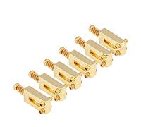 KIMISS Parti per Chitarra Elettrica - Selle Tremolo in Metallo da 6 Pezzi per Ponte per Chitarra Elettrica con Chiave - Accessori di Ricambio per Chitarristi (GOLD)