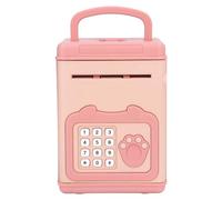 KIMISS Password di Impronte Digitali in Contanti Piggy Bank per - Bancomat Elettronico Interattivo con Carta a Scorrimento Automatico, Banca Moneta Carina per l'insegnamento di Competenze di (ROSEO)