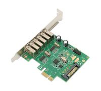 KIMISS PCIE a USB Expansion Card 6 Porta USB2.0 Hub per PC Desktop, 480 Mbps Ad Alta velocità, Aggiorna il con Connettore di Alimentazione 15pin