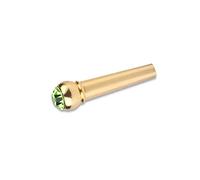 KIMISS Perni per Ponte per Chitarra in Ottone con Punto in Cristallo - Sostituzione 6 Pezzi per Chitarre Acustiche, Elegante Design Viola (GREEN)
