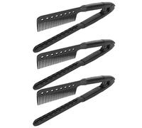 KIMISS Pettine per Lisciare i Capelli Pettine Portatile Resistente Al Calore a Forma di V per Salone, Casa e Viaggio - Set di 3 Pettini per lo Styling per Bellissime Acconciature