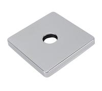 KIMISS Piastra di Copertura Quadrata per Braccio Doccia - Flangia Universale Extra Large per Braccio Doccia in Acciaio Inossidabile per l'arredamento del Bagno Moderno (Elettrolitico)