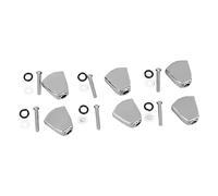 KIMISS Picchetti per Accordatrice per Chitarra da 6 Pezzi, Pulsanti per Accordatura in Metallo per Chitarre Acustiche Ed Elettriche, Design Trapezoidale per un'Accordatura Accurata (SILVER)