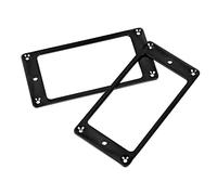 KIMISS Pickup per Chitarra Elettrica da 2 Pezzi e, Anello di Montaggio Pickup Humbucker in Metallo per Decorazione Chitarra e Parti di Ricambio (BLACK)