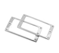 KIMISS Pickup per Chitarra Elettrica in Lega di Zinco da 2 Pezzi e per Montaggio Pickup Humbucker, Copertura dell'anello Piatto, Compatibile con Chitarre Elettriche (SILVER)